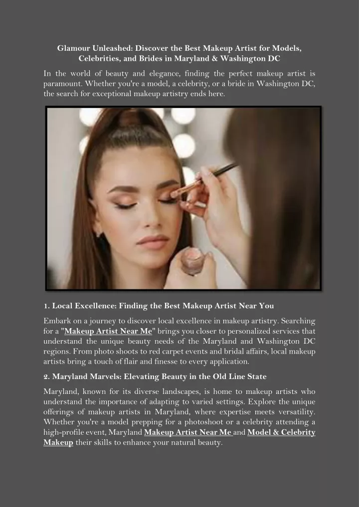 glamour unleashed discover the best makeup artist