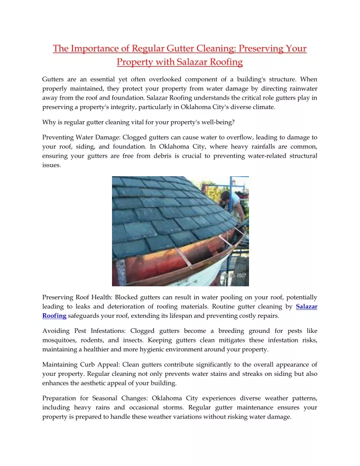 the importance of regular gutter cleaning