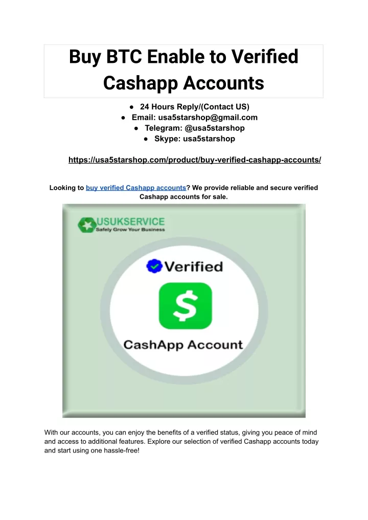 buy btc enable to verified cashapp accounts