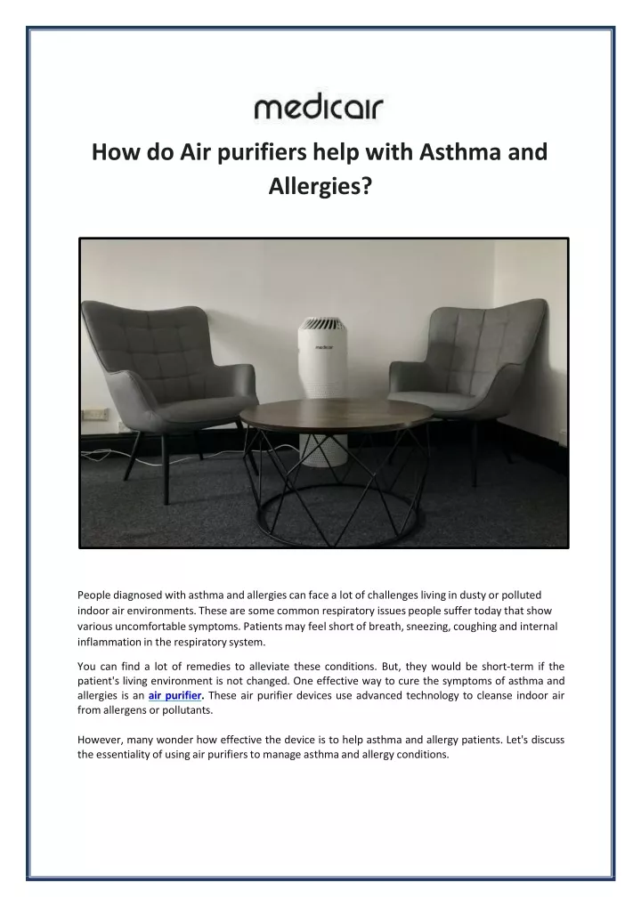 how do air purifiers help with asthma and allergies