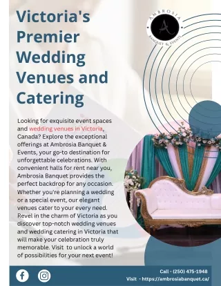 Victoria's Premier Wedding Venues and Catering