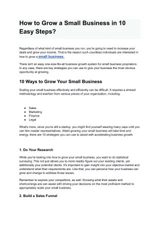 How to Grow a Small Business in 10 Easy Steps_