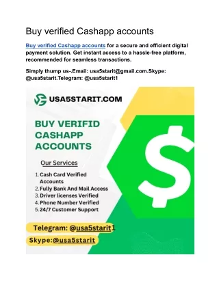 Buy verified Cashapp accounts