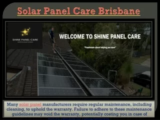 Solar Panel Care Brisbane PPT