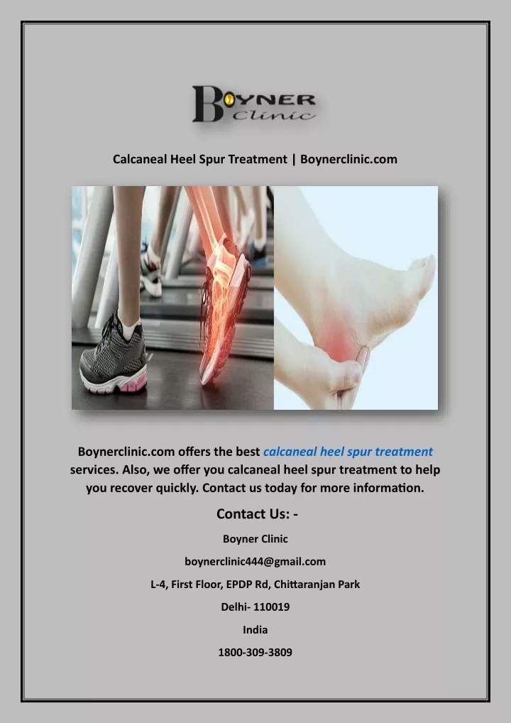 calcaneal heel spur treatment boynerclinic com