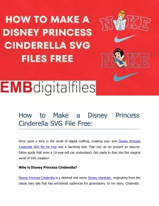 How to Make a Princess Cinderella SVG File Free