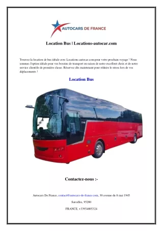 Location Bus  Locations-autocar