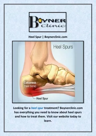 heel spur boynerclinic com