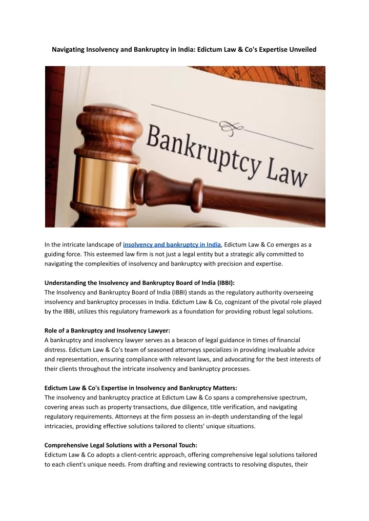 navigating insolvency and bankruptcy in india