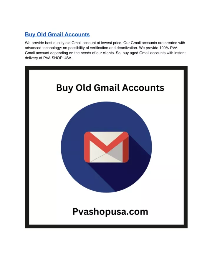 buy old gmail accounts