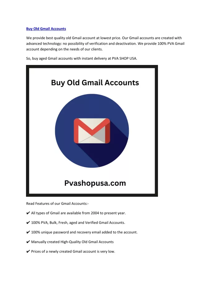 buy old gmail accounts