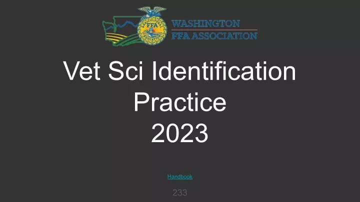 vet sci identification practice 2023