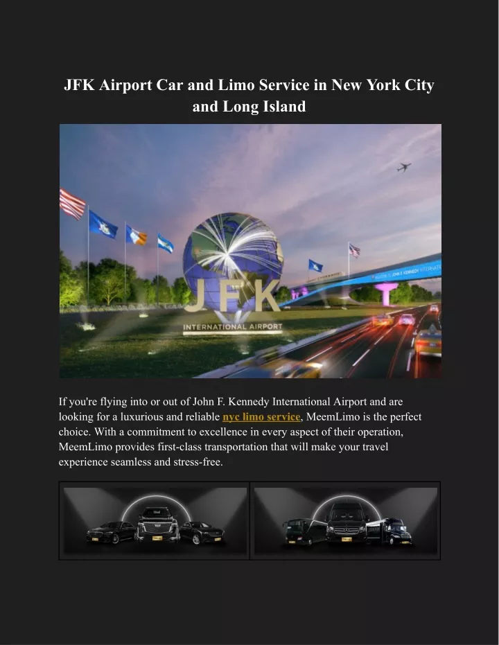 jfk airport car and limo service in new york city