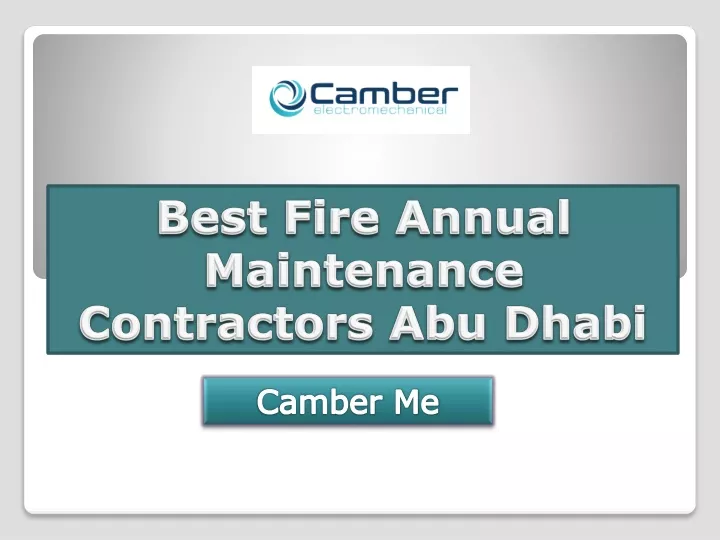 best fire annual maintenance contractors abu dhabi