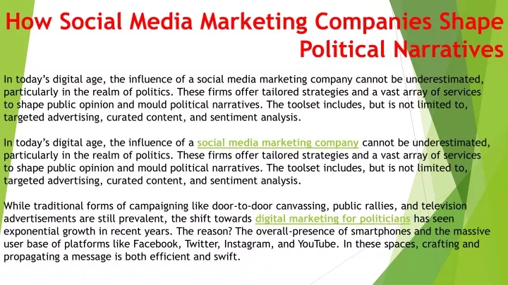 how social media marketing companies shape
