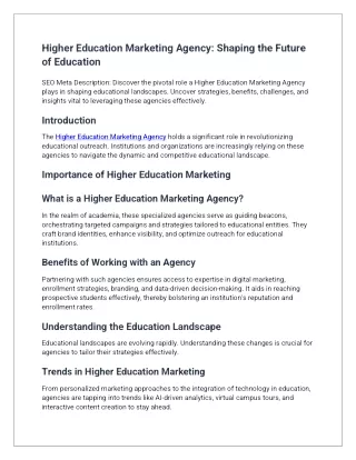Higher Education Marketing Agency_ Shaping the Future of Education....