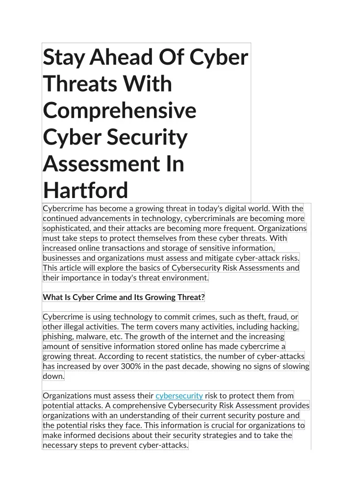 stay ahead of cyber threats with comprehensive