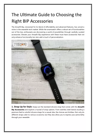 The Ultimate Guide to Choosing the Right BIP Accessories