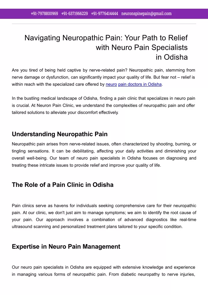 navigating neuropathic pain your path to relief