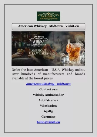 American Whiskey - Midtown