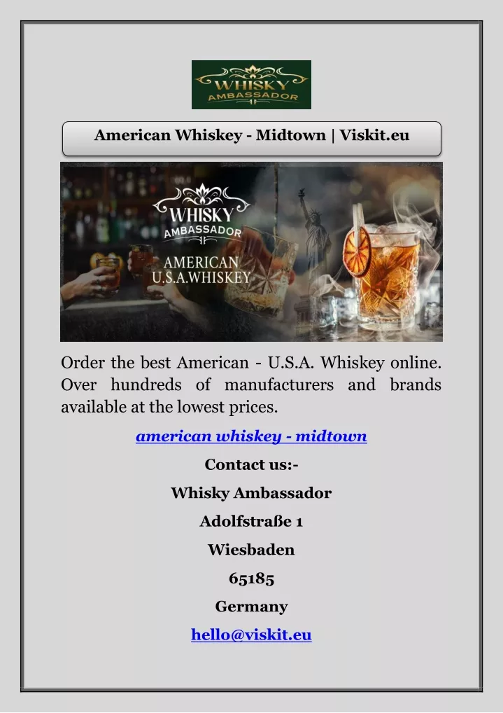 american whiskey midtown viskit eu