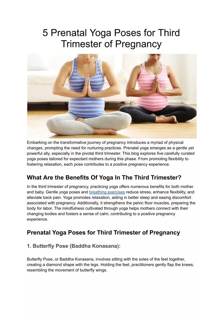 Ppt 5 Prenatal Yoga Poses For Third Trimester Of Pregnancy Powerpoint Presentation Id12785001 