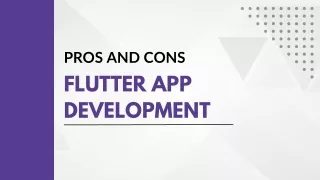 pros and cons flutter app development