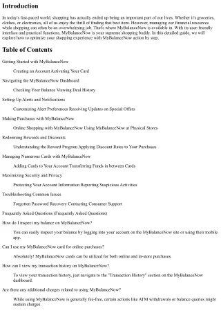 Optimizing Your Shopping Experience with MyBalanceNow: A Step-by-Step Guide