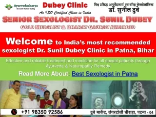 Superb Sexologist Doctor in Patna at Dubey Clinic