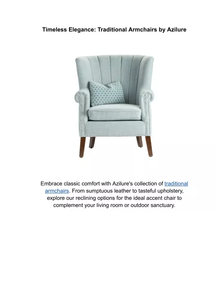 timeless elegance traditional armchairs by azilure