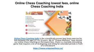 online Chess Coaching lowest fees