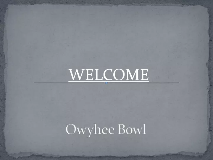 owyhee bowl