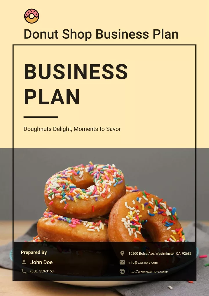 donut shop business plan