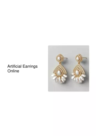 Noorrani's Artistry Unleashed: Artificial Earrings for Every Occasion