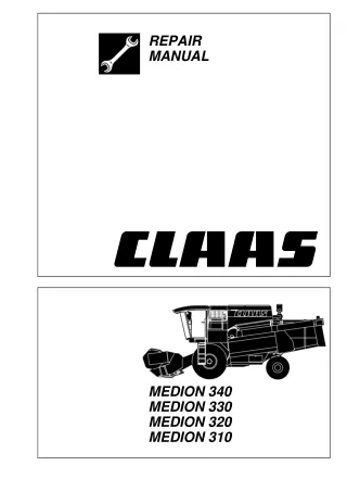 CLAAS MEDION 310 Combines Service Repair Manual
