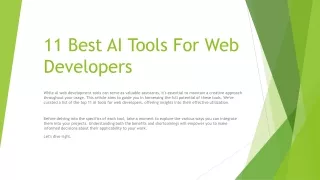 11 Best AI Tools For Web Developers