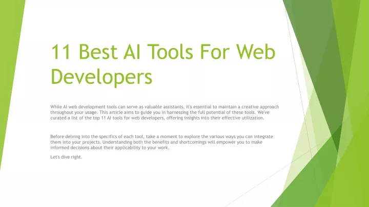 11 best ai tools for web developers