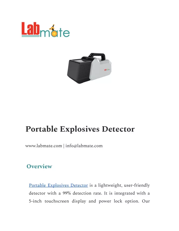 portable explosives detector