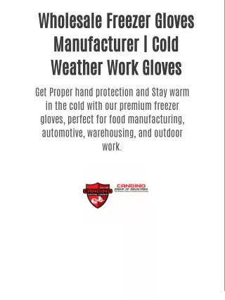 Freezer Gloves