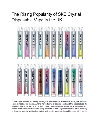 SKE Crystal Disposable Vape in the UK