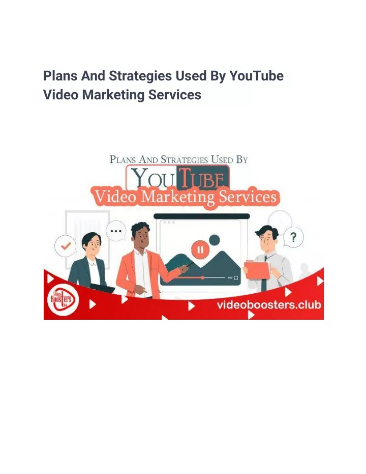 plans and strategies used by youtube video