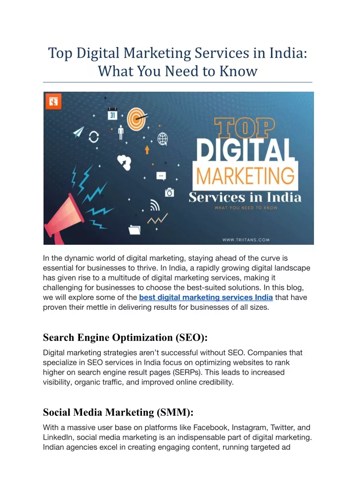 top digital marketing services in india what