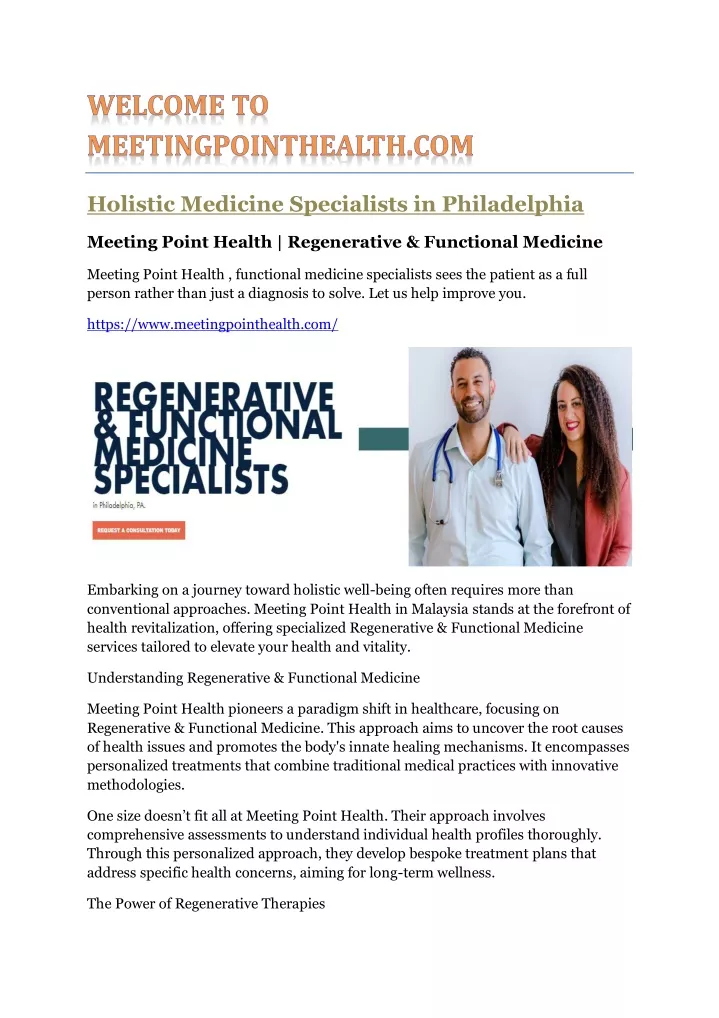 holistic medicine specialists in philadelphia