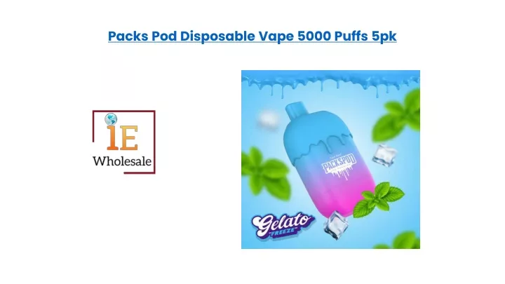 packs pod disposable vape 5000 puffs 5pk