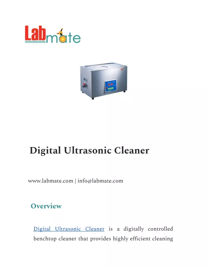 digital ultrasonic cleaner