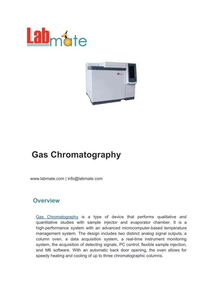 PPT - Gas Chromatography PowerPoint Presentation, free download - ID ...