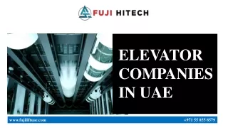 ELEVATOR COMPANIES IN UAE