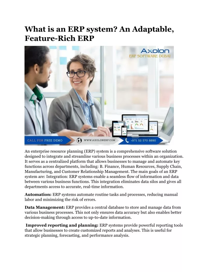 what is an erp system an adaptable feature rich