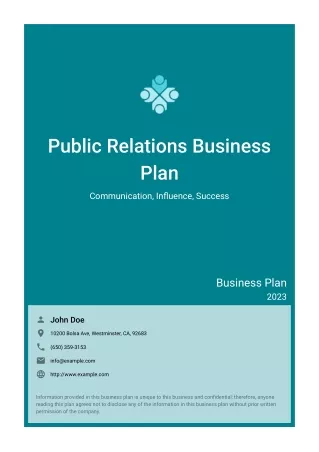 public-relations-business-plan