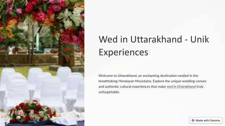 wed in uttarakhand unik experiences